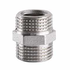 Ниппель никелированный 1/2″НР х 1/2″НР штампованный под прокладку А0501-1А(нк) Краматорск