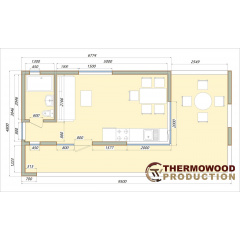 Модульний будинок 9,5х4,7м High Tech House 07 в стилі хай-тек від виробника ThermoWood Production Полтава