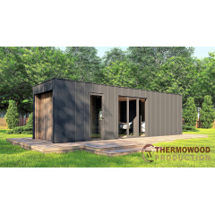 Модульний будинок 8,0х2,5м High Tech House 13 в стилі хай-тек від виробника ThermoWood Production Київ
