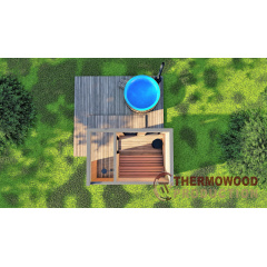 Будівництво сауни 3,6х2.3 оздоблення термо рейка Gartensauna-10 Thermowood Production під ключ Якимівка