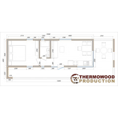 Модульний будинок 13,0х4,8м High Tech House 08 в стилі хай-тек від виробника ThermoWood Production Київ