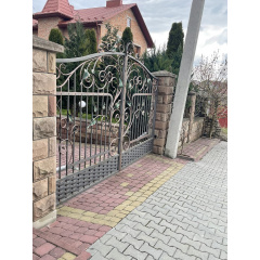 Ворота кованые открытые металлические патинированные Legran Пологи
