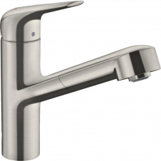 Фото - Hansgrohe Смеситель для кухни Focus M42, дл.излива - 225мм, вытяжной, 1 рычаг, KM150sBox, сталь Hansgrohe Смеситель для кухни Focus M42, дл.излива - 225мм, вытяжной, 1 рычаг, KM150sBox, сталь