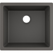 Hansgrohe Мойка кухонная S51, гранит, квадрат, без крыла, 500х450х190мм, чаша- 1, встраиваемая, S510-U450, серый камень