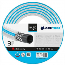 Cellfast Шланг садовый BASIC 1/2, 50м, 3 слоя, до 25 Бар, -20…+60°C