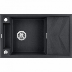 Deante Мойка кухонная Magnetic, гранит, прямоуг., с крылом, 820х500х219мм, чаша - 1, накладная, металлический графит Павлоград
