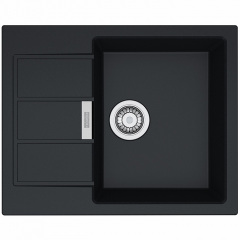 Franke Мойка кухонная Sirius, тектонайт, прямоуг., с крылом, 620х500х200мм, чаша- 1, накладная, SD2 611-62, черный Миколаїв