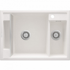 Deante Мойка кухонная Magnetic, гранит, прямоуг., без крыла, 690х500х219мм, чаша - 1.5, накладная, алебастр Ирпень