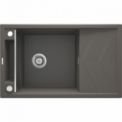 Deante Мойка кухонная Magnetic, гранит, прямоуг., с крылом, 820х500х219мм, чаша - 1, накладная, антрацит Кобижча