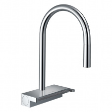 HANSGROHE AQUNO SELECT M81 смеситель для кухни 170, однорычажный, с выдвижным душем, 3jet, sBox, хром