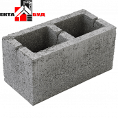 Блок строительный бетонный шлакоблок стеновой 390х190х190 мм