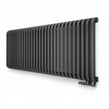 Дизайнерский радиатор Terma Delfin H 440x820 mm Heban горизонтальный черный текстурный