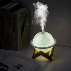 Нічник Humidifier 4479 Сатурн зволожувач повітря з підсвічуванням 2.5W 200 мл 5V Білий Виноградів
