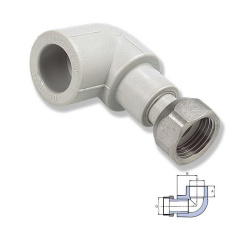 Колено PPR Ekoplastik НГ 20х3/4 SKOM02025X Вишневе