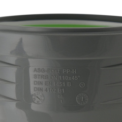 Колено ASG HTR ф110 мм x45° Луцьк