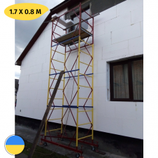 Вышка тура 5 м на колесах Техпром 1.7 х 0.8 м 3+1 Стандарт 