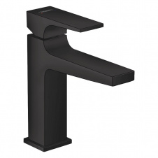 HANSGROHE METROPOL смеситель для умывальника 110, однорычажный, со сливным клапаном push-open, цвет покрытия матовый чёрный
