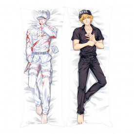 Подушка обіймашка Bioworld Дакімакура Лейкоцит U-1146 / Т-кілер Клітини за роботою 150х50см (18817)