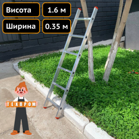Приставна односекційна драбина на 6 сходинок Техпром