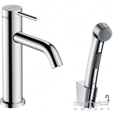 Смеситель для раковины с гигиеническим душем Hansgrohe Tecturis S 110 73211000 хром