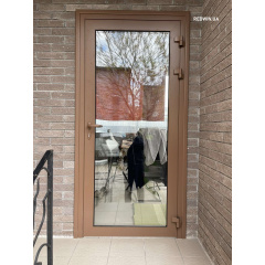 Алюмінієві двері з електрозамками та домофоном у під'їзд від заводу виробника у Києві Київ