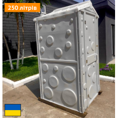 Серая туалетная кабина пластиковая с писсуаром Япрофи Чернигов