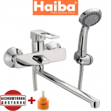 Смеситель для ванны короткий нос HAIBA ENIO EURO (Chr-006)