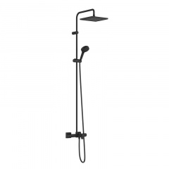 VERNIS SHAPE душева система Showerpipe 240 з термостатом для ванни, 1jet, чорний матовий Васильків