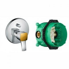 METROPOL Classic смеситель для ванны однорычажный, скрытый монтаж, хром/золото+IBOX universal скрытая часть для смесителя Нова Прага