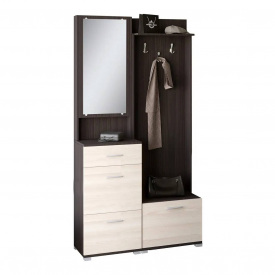 Передпокій у маленький коридор Еверест Венге темний дуб молочний (110х38х210 см)