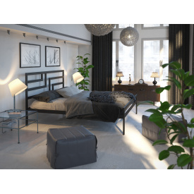 Ліжко Кінгстон Tenero чорний оксамит 1600х2000