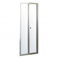 Двері bifold 90*195, профіль хром, скло прозоре 5мм