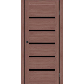 Дверное полотно MS Doors TEXAS 70 см Дуб классический черное стекло