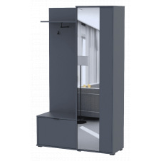 Передпокій Doros Dora 1920х1135х400 мм дП графіт із дзеркалом і взуттю