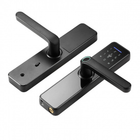 Биометрический замок NaviCat A9 электронный с поддержкой приложения TUYA Black (3_02242)