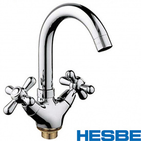 Змішувач для умивальника на гайці HESBE DOMINOX (Chr-274)