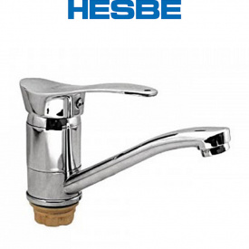 Смеситель для умывальника елка на гайке HESBE ERIS (Chr-555) 15cm