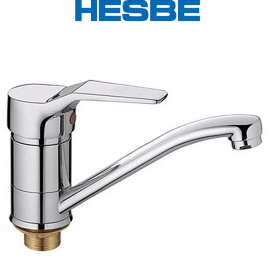 Змішувач для умивальника ялинка на гайці HESBE ZEON (Chr-555) 15cm