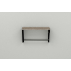 Полка настенная Ferrum-decor Свит 300x500x150 металл Черный ДСП Сонома Трюфель 16 мм (SVI0005) Черкассы
