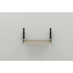 Полка настенная Ferrum-decor Ханди 2 240x600x240 металл Черный ДСП Сонома 16 мм (XND0025) Ковель