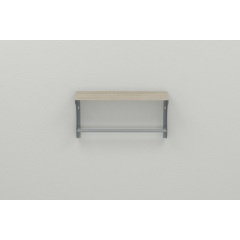 Полка настенная Ferrum-decor Юзиби 270x700x150 металл Серый ДСП Сонома 16 мм (UZI0060) Чернигов