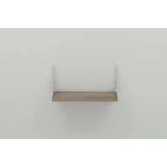 Полиця настінна Ferrum-decor Ханді 2 240x500x240 метал Білий ДСП Сонома Трюфель 16 мм (XND0012) Львів