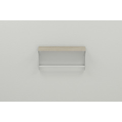 Полка настенная Ferrum-decor Юзиби 270x600x150 металл Белый ДСП Сонома 16 мм (UZI0032) Бровары
