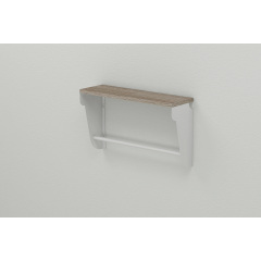 Полка настенная Ferrum-decor Свит 300x600x150 металл Белый ДСП Сонома Трюфель 16 мм (SVI0033) Доманёвка