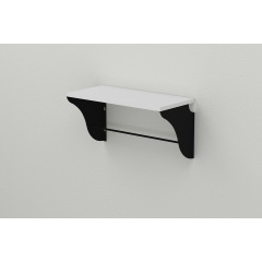 Полка настенная Ferrum-decor Комфи 260x500x240 металл Черный ДСП Белое 16 мм (KOM0001) Каменец-Подольский