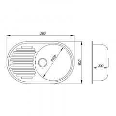 Кухонная Мойка Lidz 780X500/200 Gra-09 (Lidzgra09780500200) Херсон