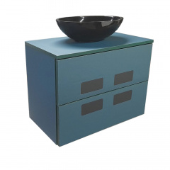 Тумба с раковиной Mikola-M TOKIO c HPL 3292 touch 120 см Синий Київ