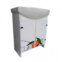Тумба с умывальником Mikola-M Eco Green light Orange Либра 60 см Белый Токмак