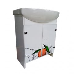 Тумба с умывальником Mikola-M Eco Green light Orange Лотос 70 см Белый Красноград