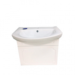 Тумба Mikola-M в ванну Classik-2 подвесная с керамическим умывальником 55 см Белый Еланец